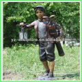 life size boy bronze statue for decoration BFSN-D139